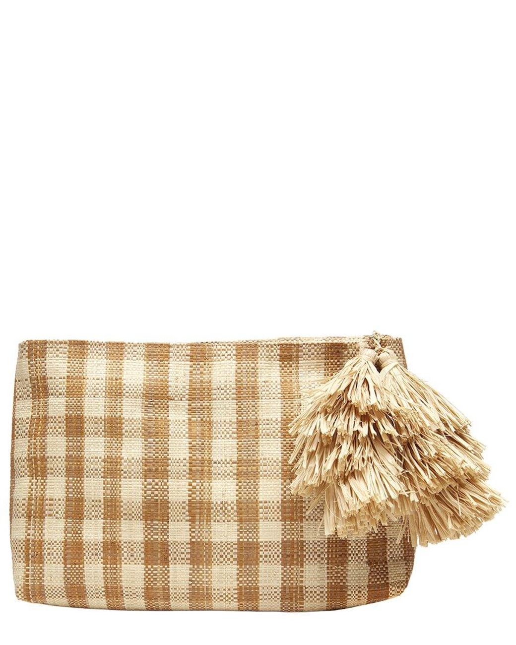 Mar Y Sol Natural Hazel Raffia Clutch