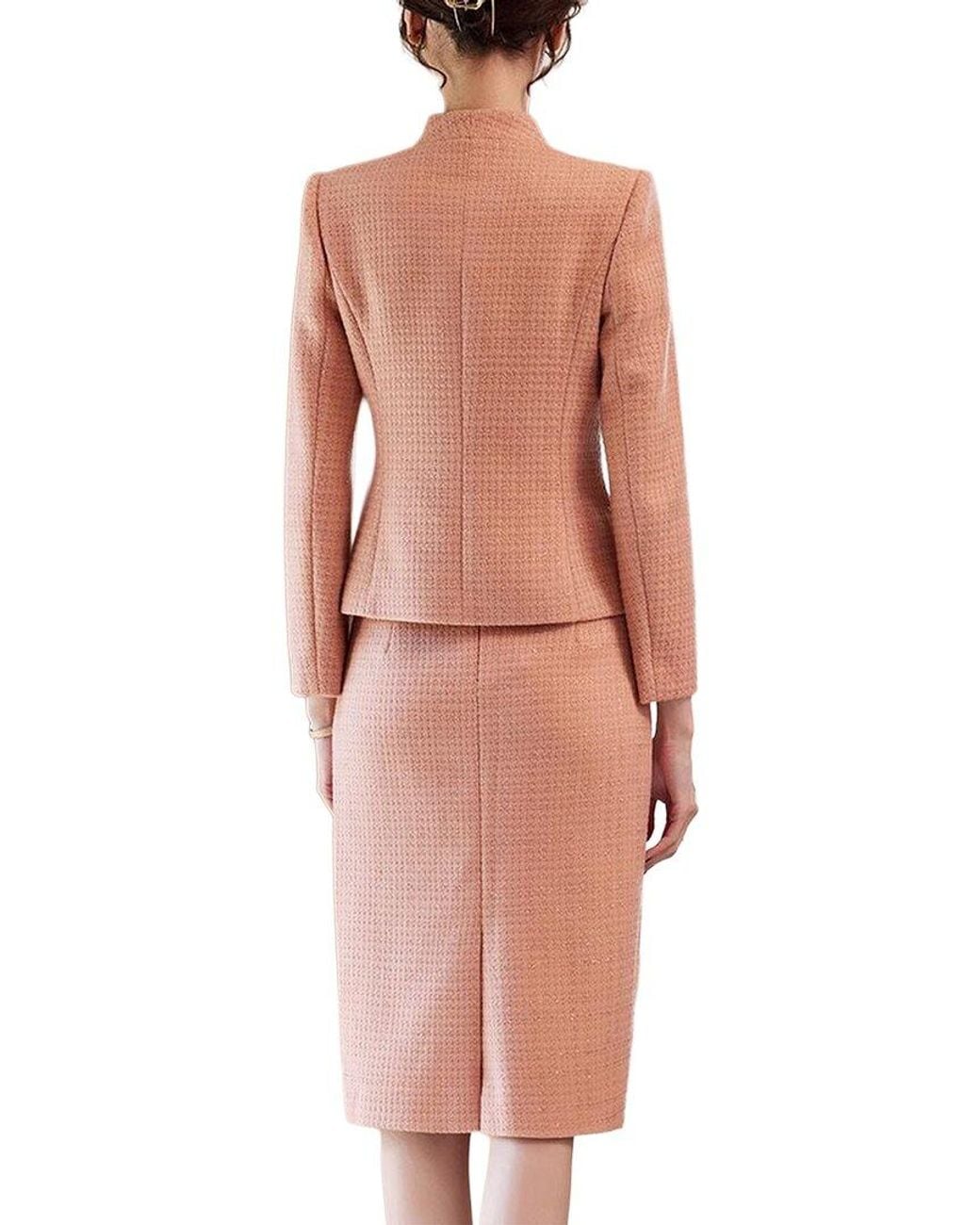 Tedora White 2Pc Blazer & Skirt Set