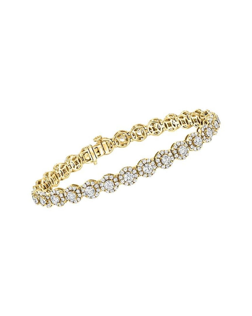 Lab Grown Diamonds Metallic 14K.00 Ct. Tw. Lab-Grown Diamond Fashion Bracelet