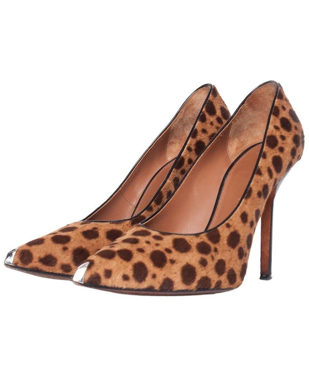 Givenchy Brown Leather Leopard Print Pump (Authentic Pre-Loved)