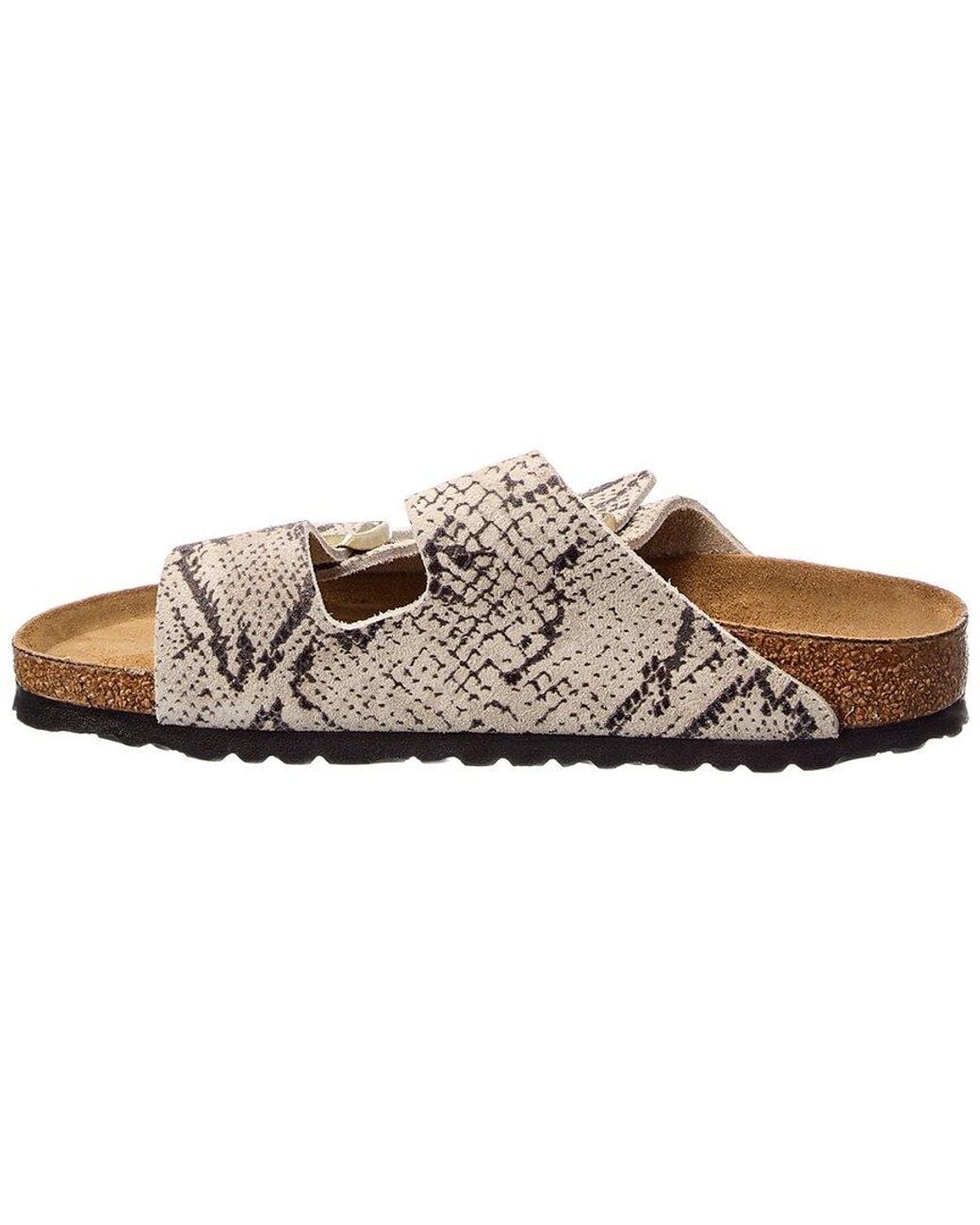 Birkenstock Brown Arizona Rivet Logo Narrow Suede Sandal