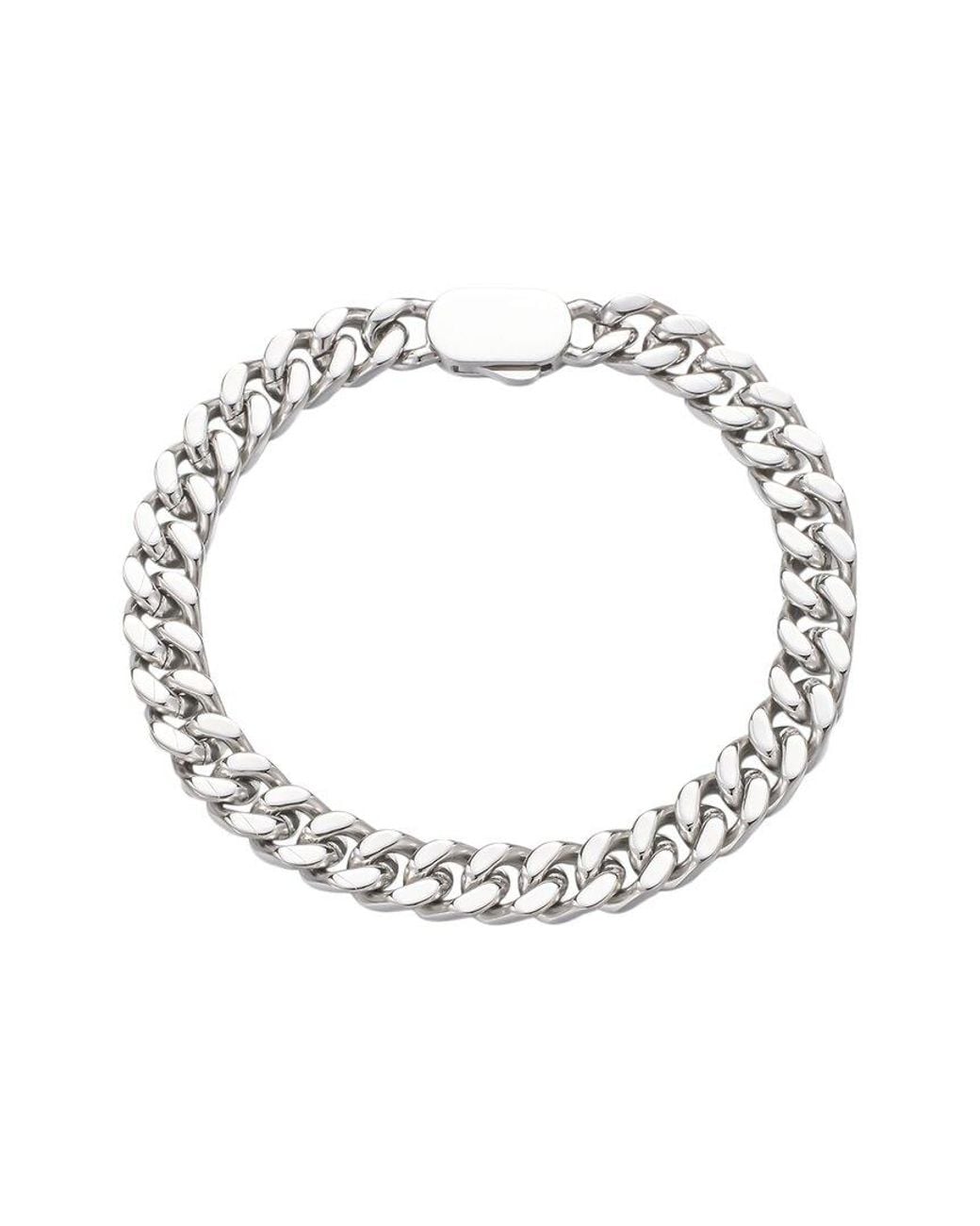 jean claude Metallic Dell Arte Stainless Steel Zig Zag Bracelet for men