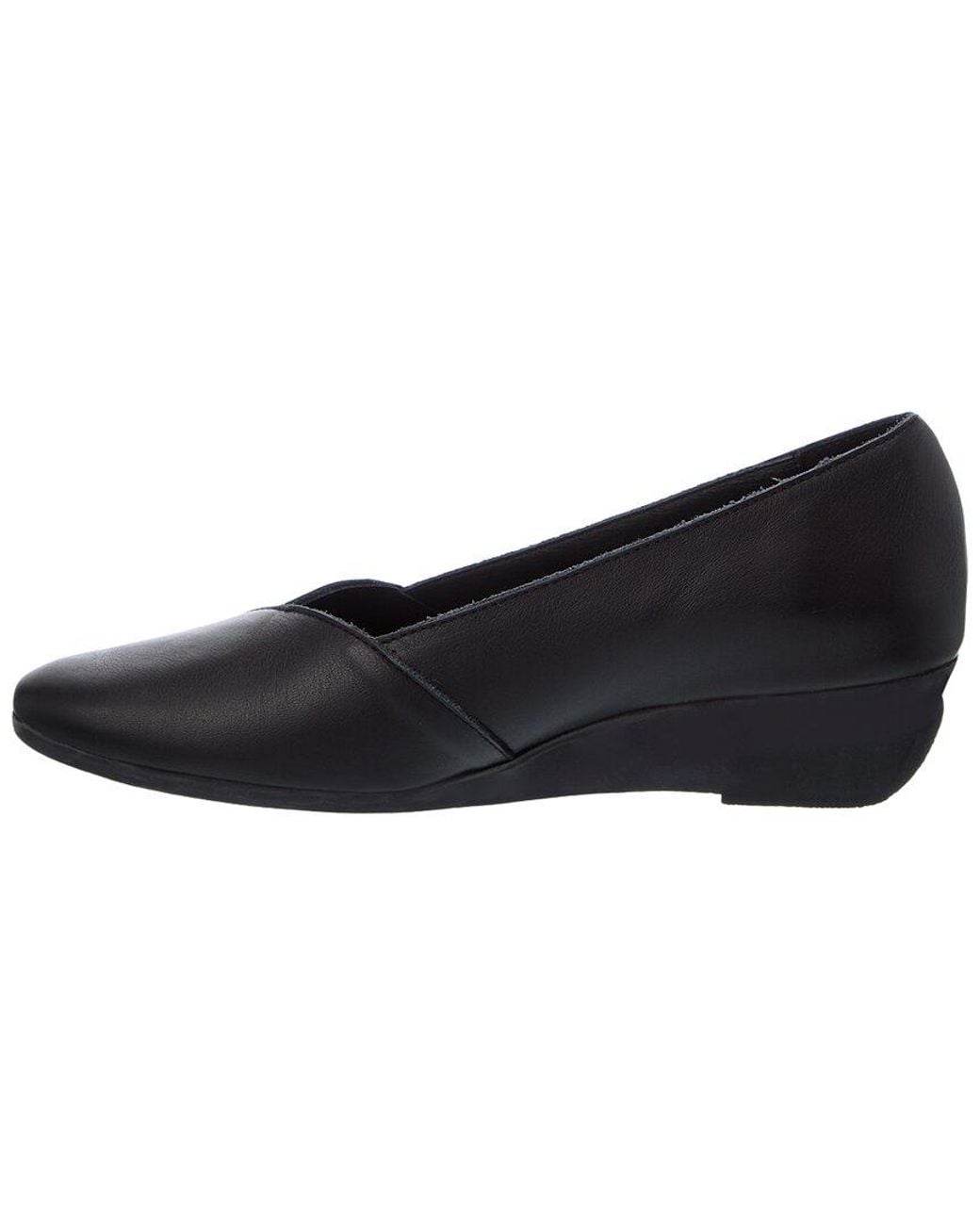 Arche Black Anyssi Leather Wedge Pump