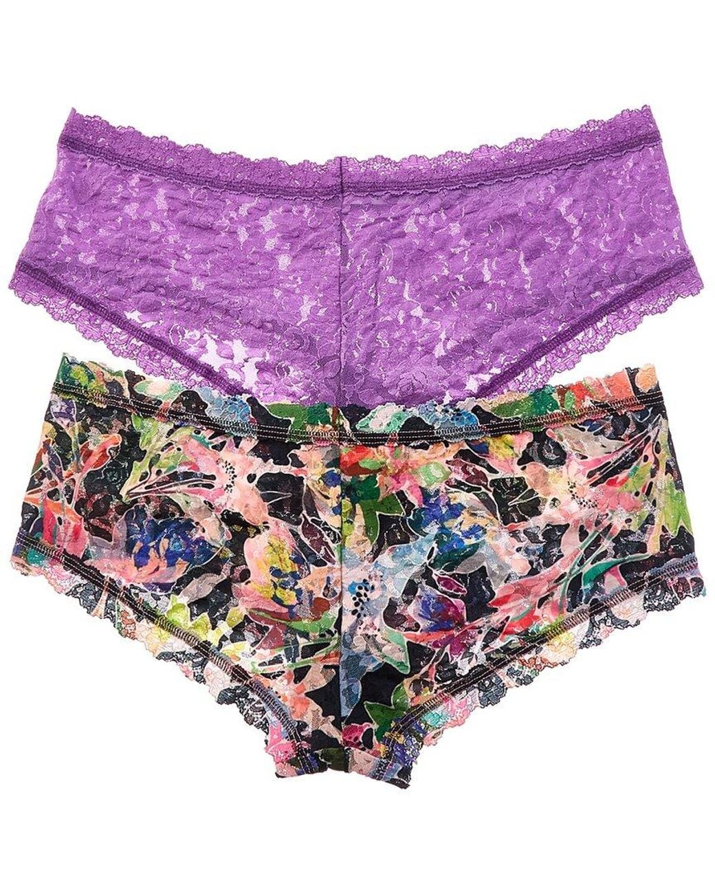 Hanky Panky Purple Set Of 2 Signature Lace Boyshort