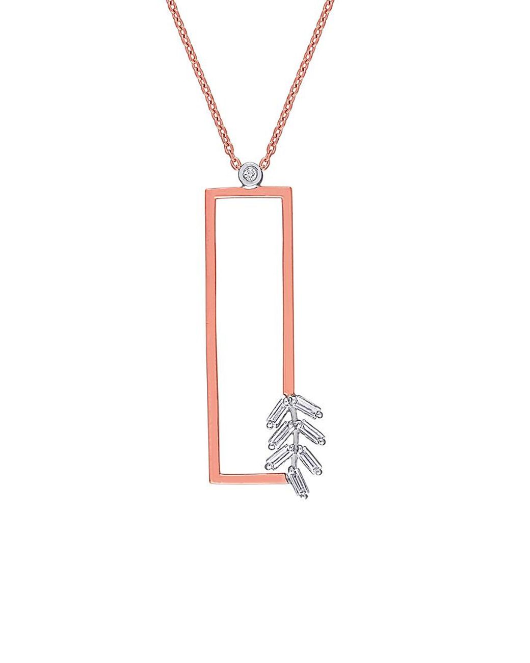 Diamond Select Cuts White 14K Two-Tone 0.19 Ct. Tw. Diamond Necklace