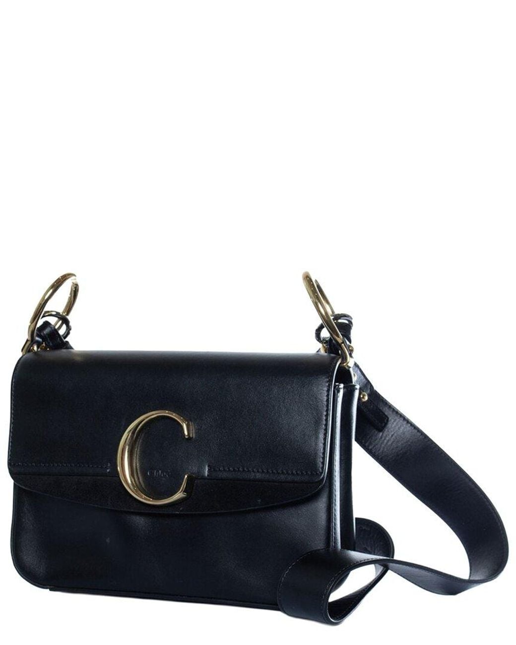Chloé Blue Leather C Leather Bag (Authentic Pre-Loved)