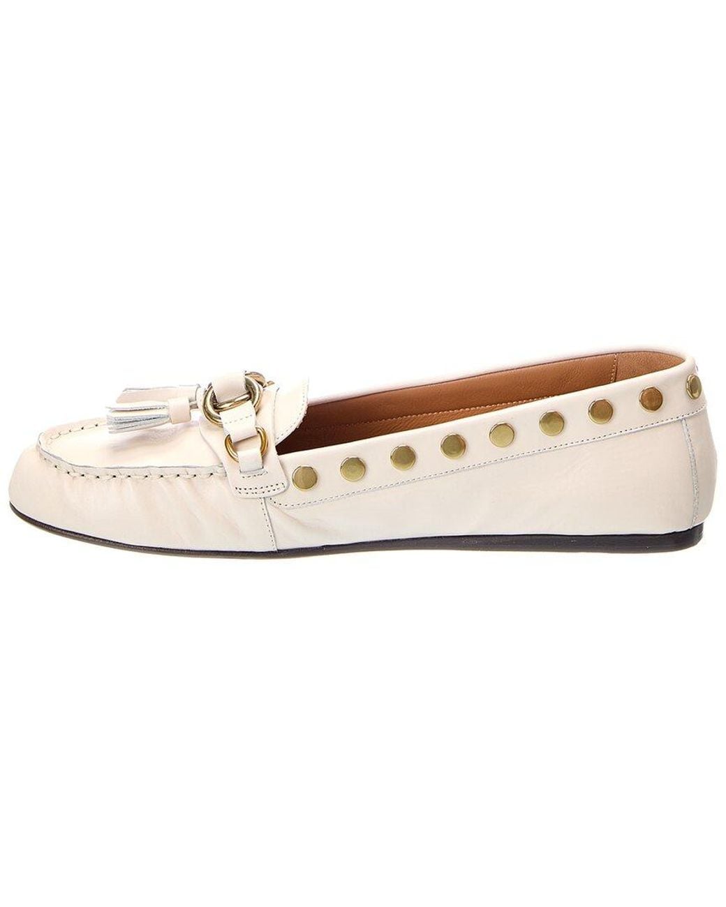 Isabel Marant White Faxel Leather Loafer