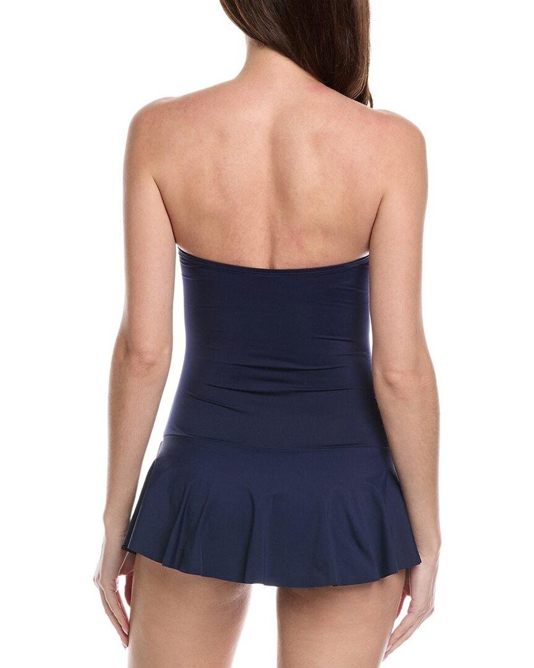 Tommy Bahama Blue Pearl Bandeau Swim Dress
