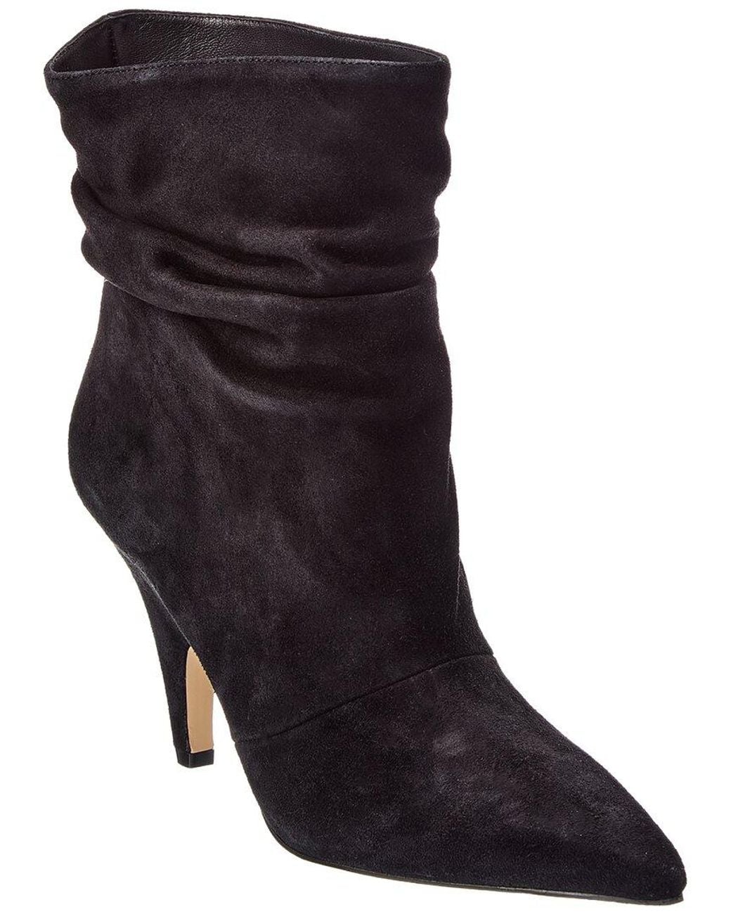 Alexandre Birman Black Tati Slouch Mini Suede Boot
