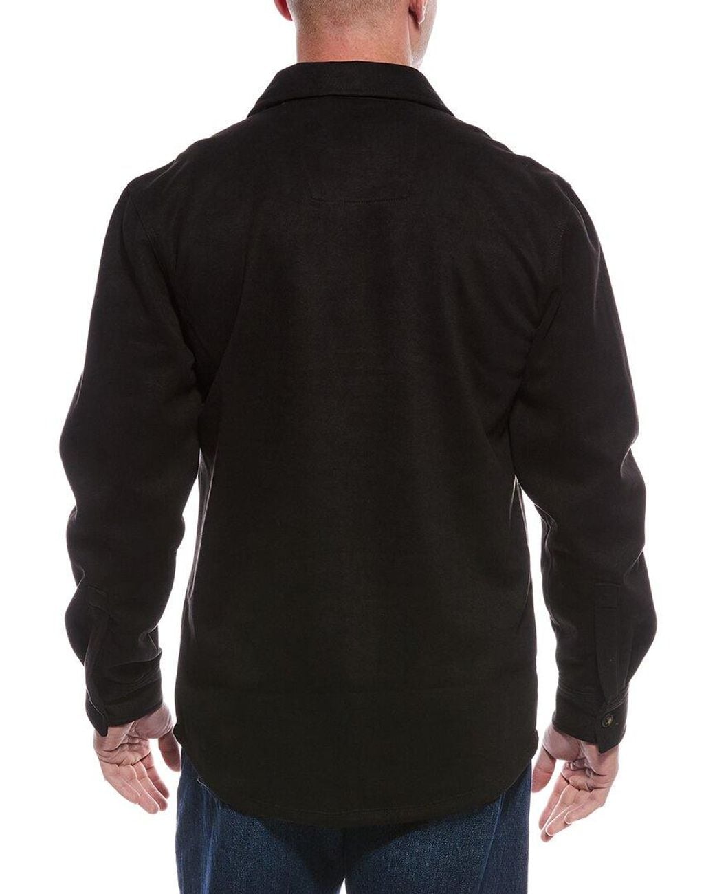 Vintage 1946 Black Microsuede Overshirt for men