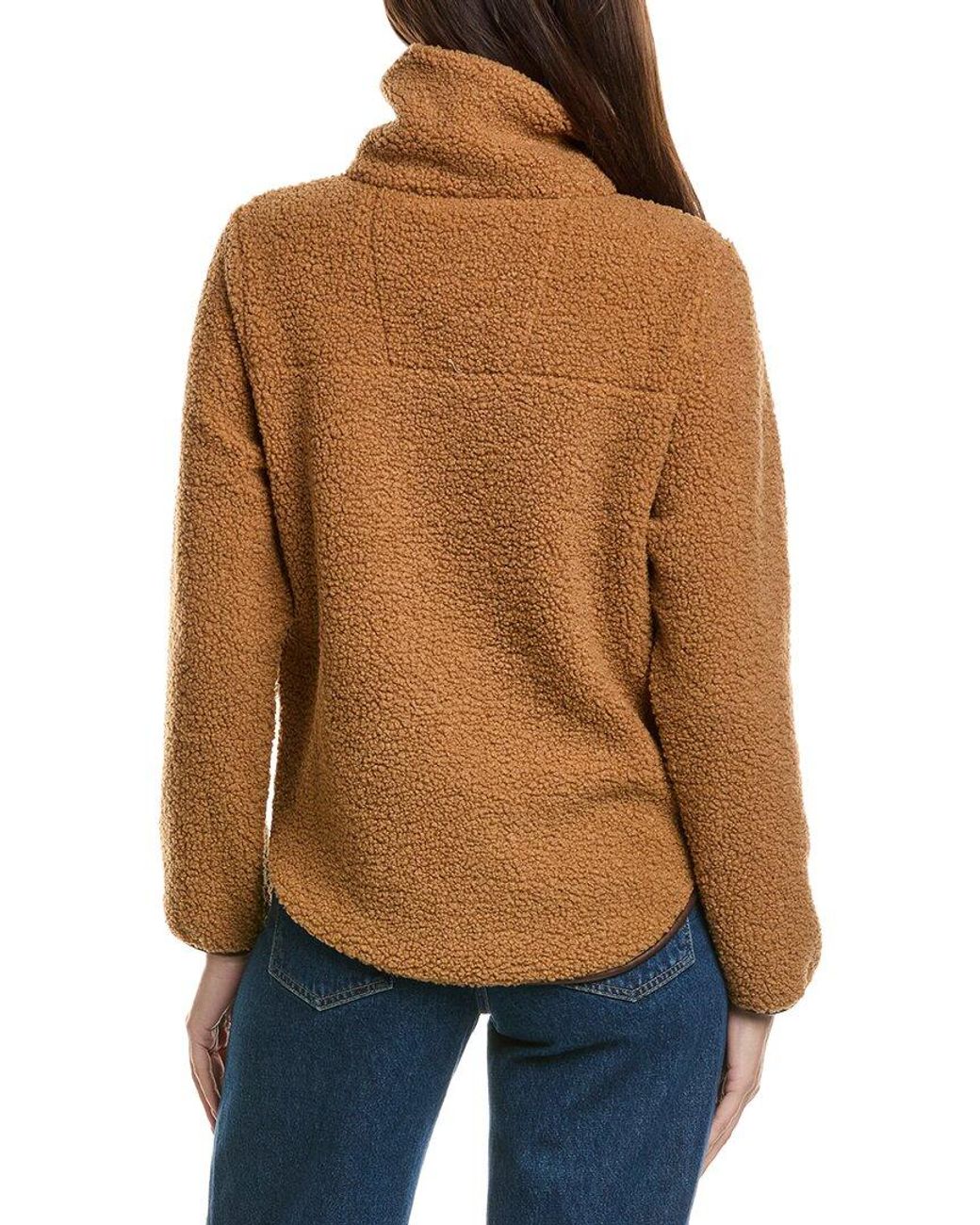 Tommy Bahama Brown High Pile Fleece Popover