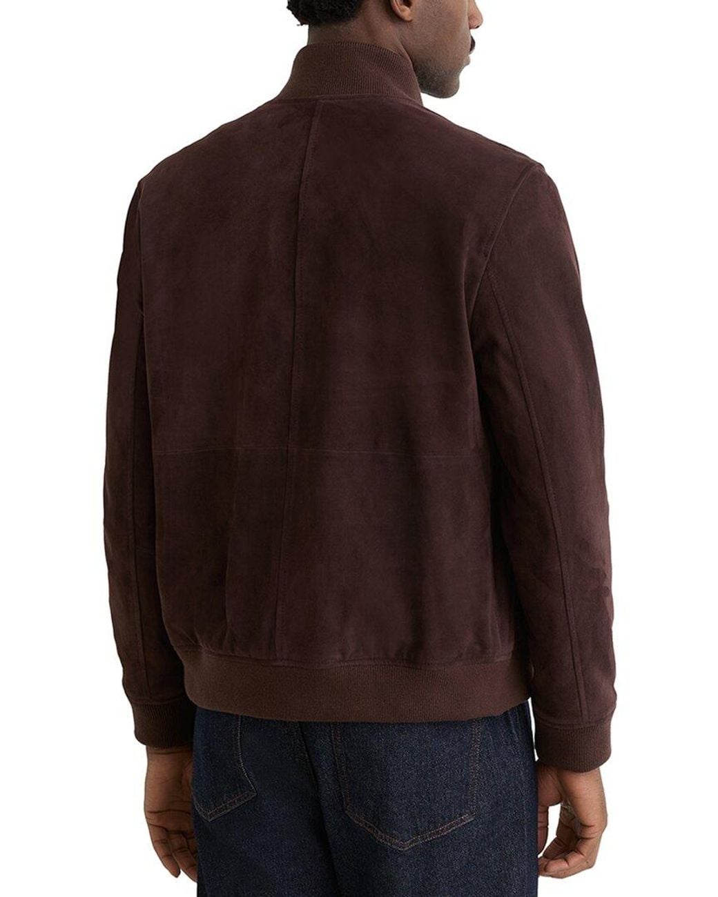Reiss Brown Brent Suede Jacket for men