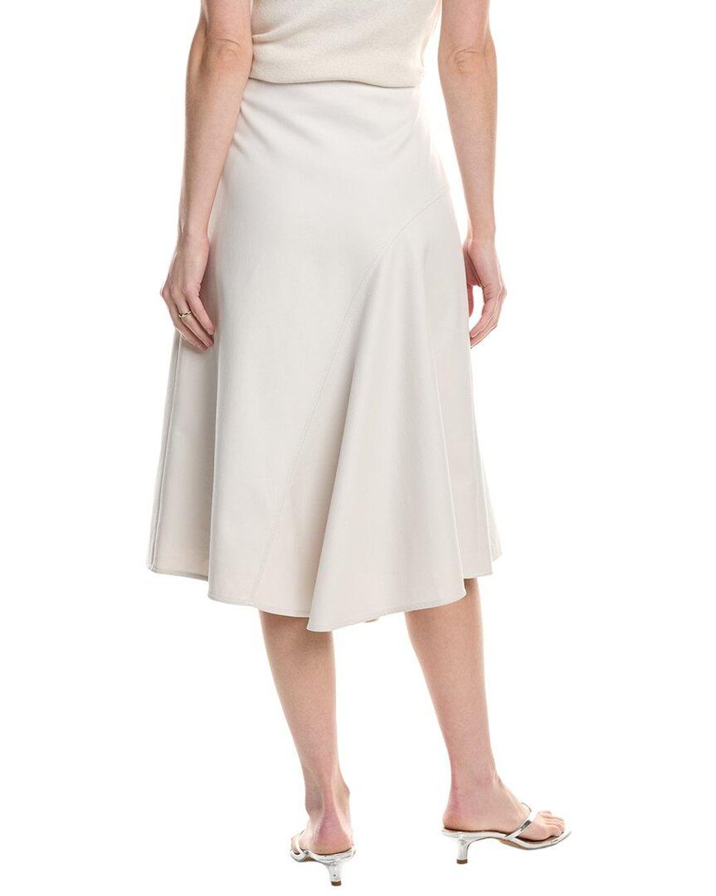 Brunello Cucinelli Natural A-Line Skirt