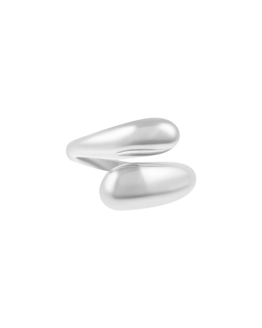 Adornia White Plated Overlapping Chunky Bands Ring