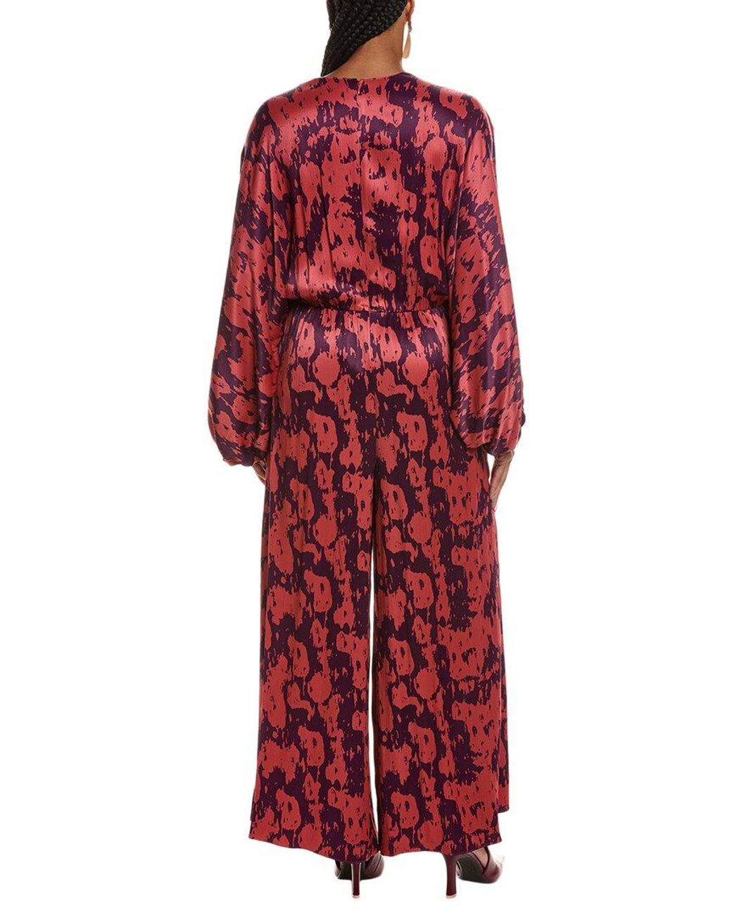 Diane von Furstenberg Red Kason Jumpsuit