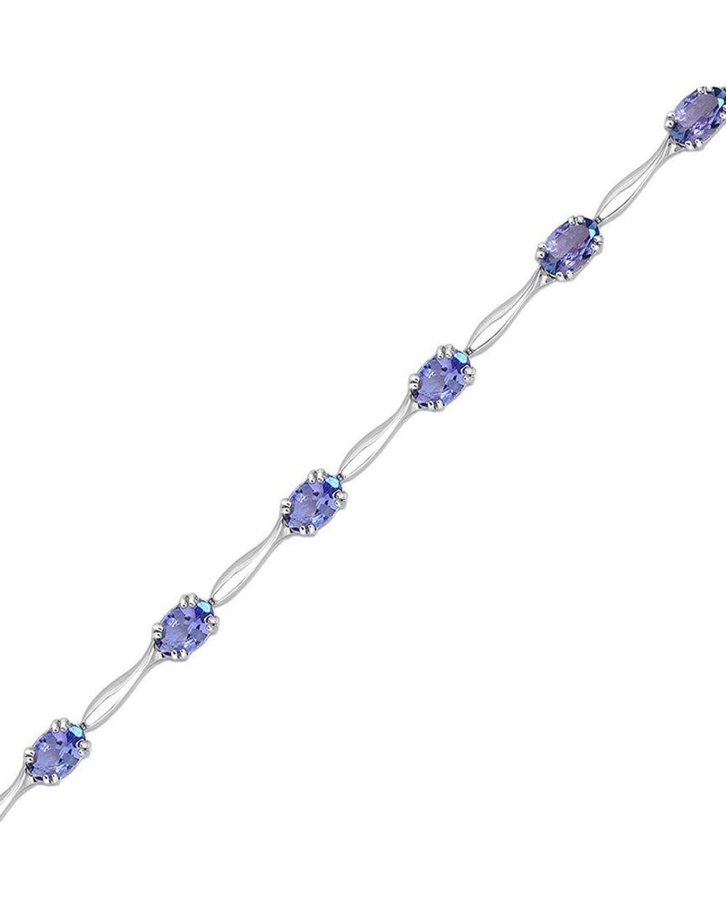 Gemstones White 5.45 Ct. Tw. Tanzanite Link Bracelet