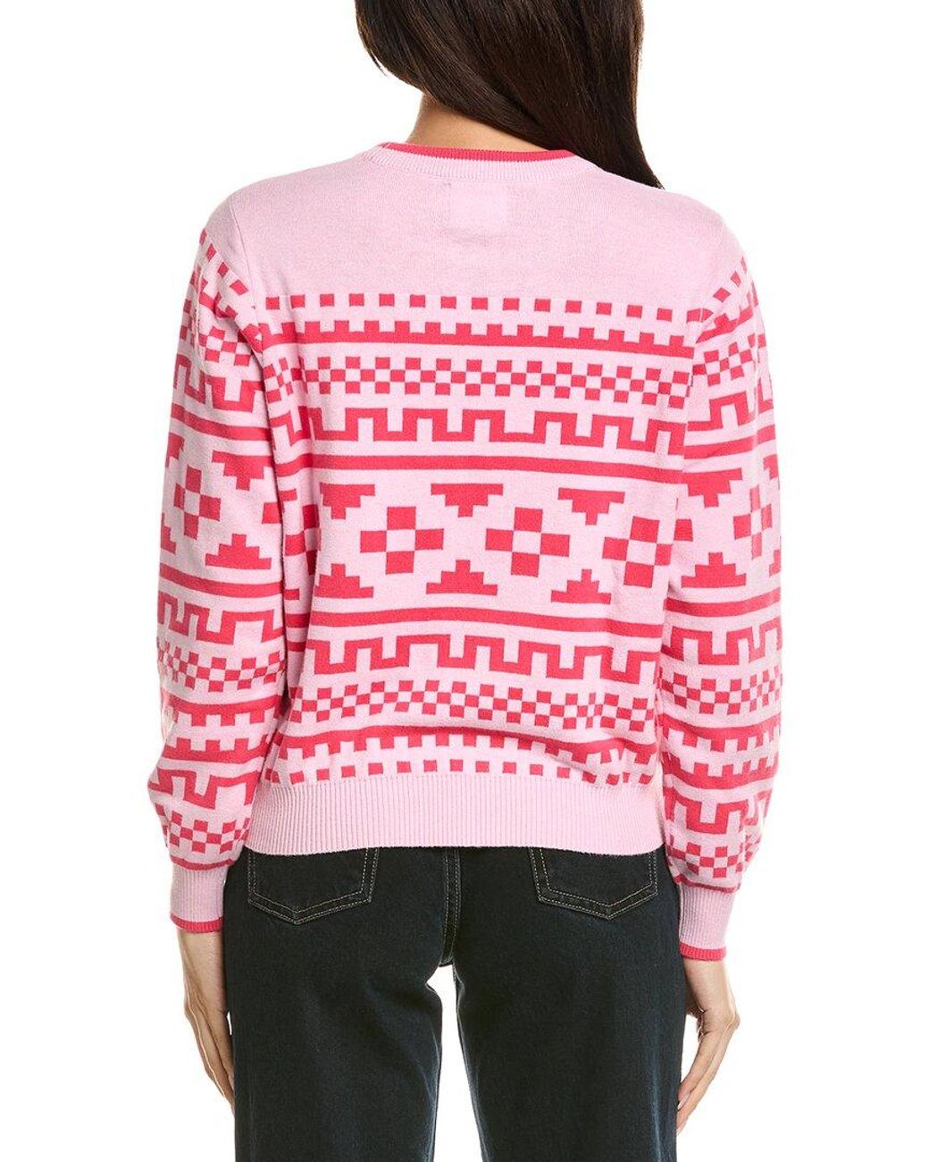 Brodie Cashmere Red Fairisle Cashmere-Blend Sweater