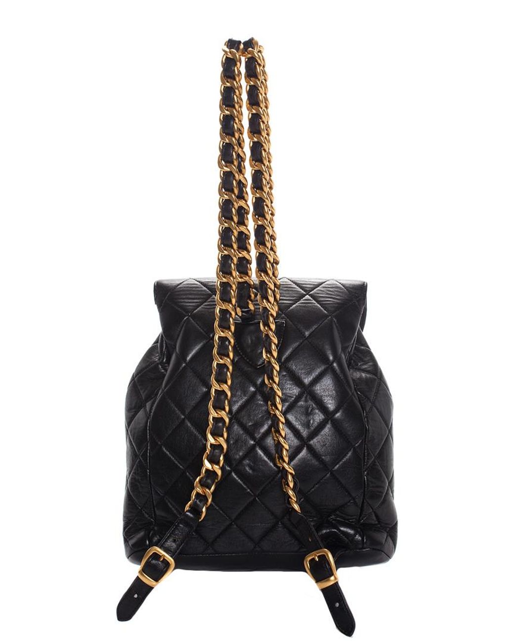 Chanel Black Lambskin Leather Quilted Backpack, Never Carried | Lyst