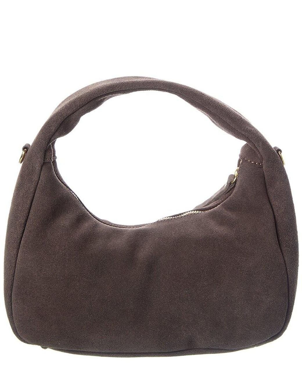 Persaman New York Brown Suede Shoulder Bag