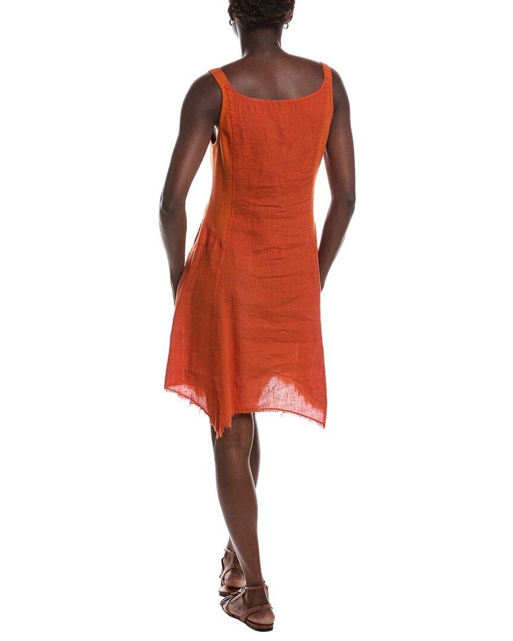 XCVI Red Murlie Linen-Blend Mini Tank Dress