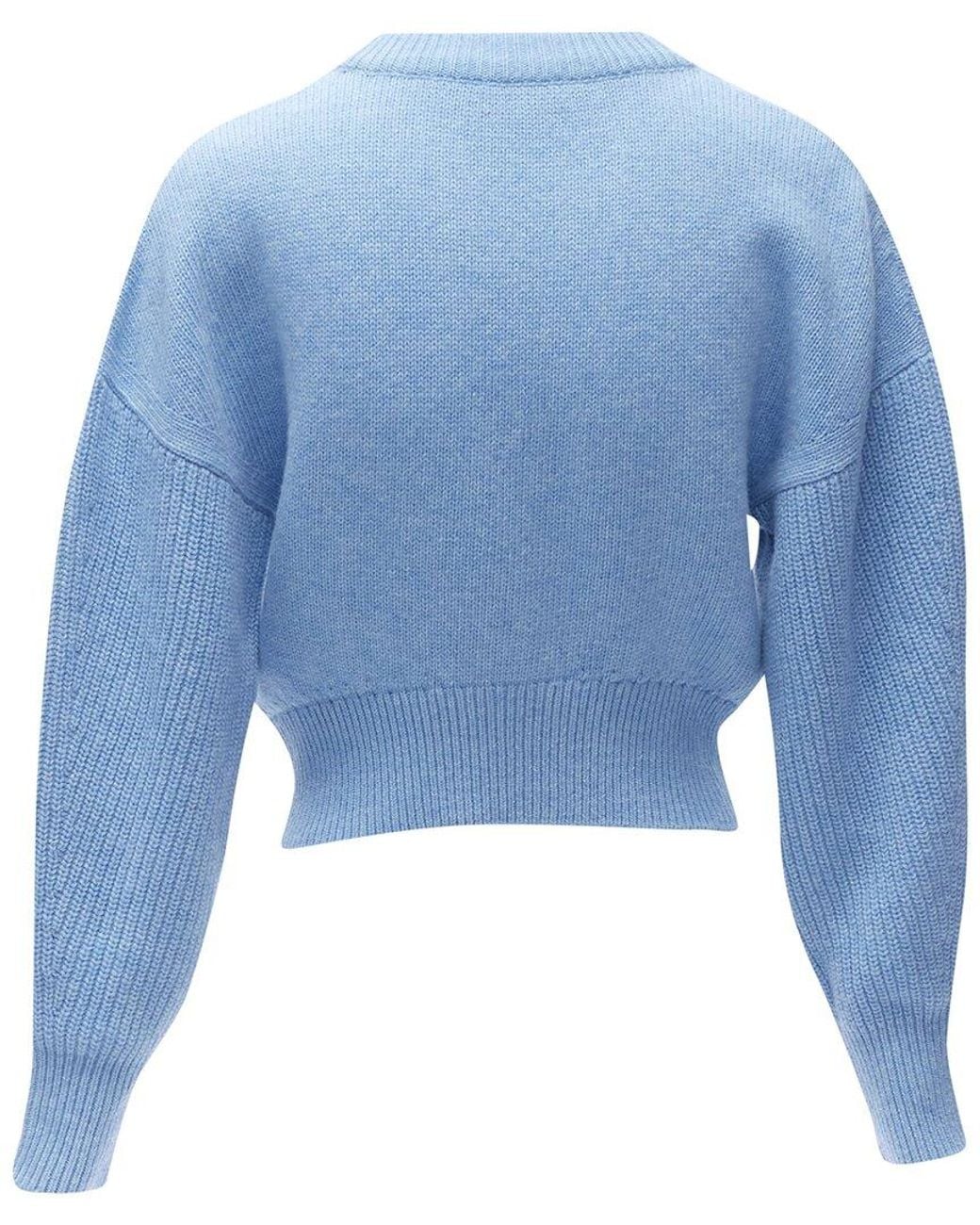 McQueen Blue 2021 Wool Sweater, Size Int (Authentic Pre-Loved)