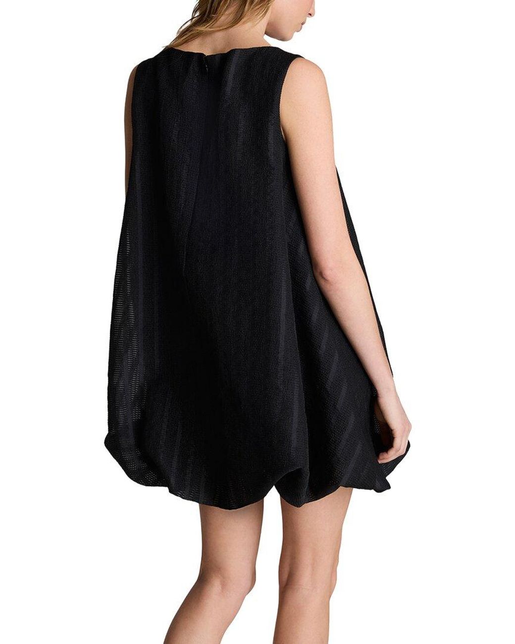 Kenneth Cole Black Sleeveless Bubble Hem Mini Dress