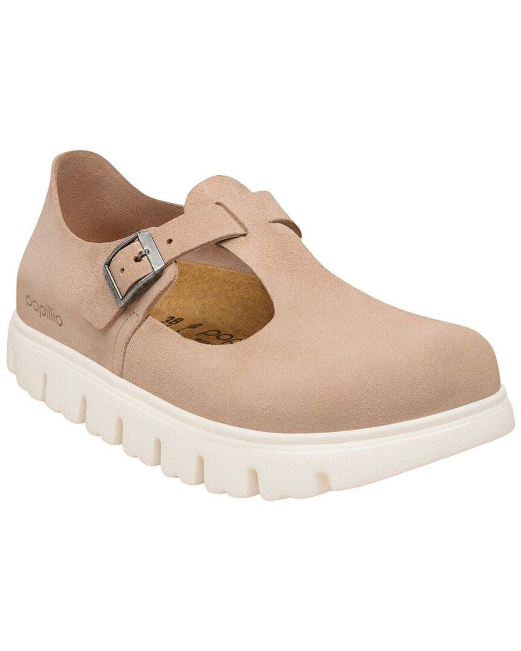 Birkenstock Natural Paris Chunky Suede Sandal