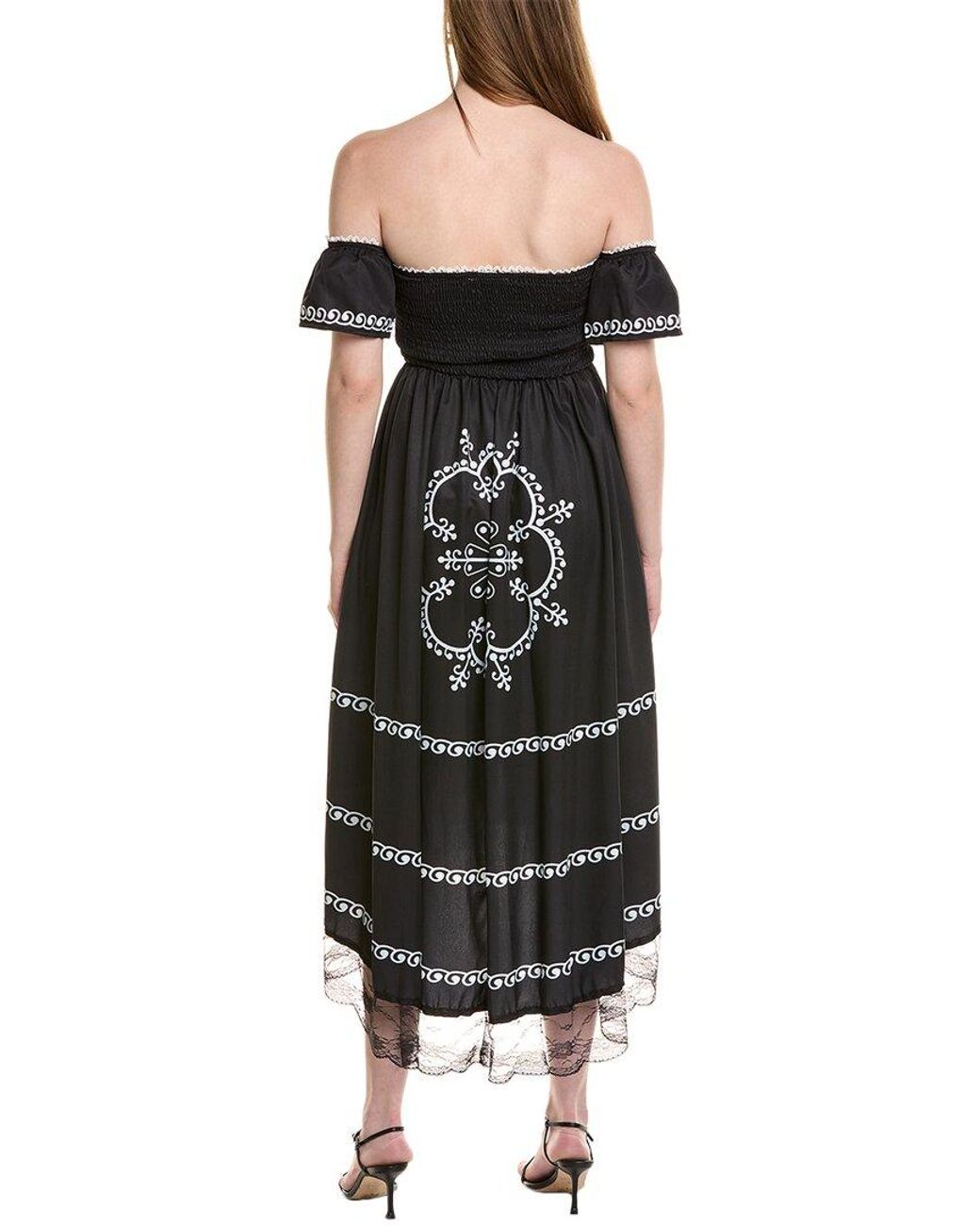 Estellina Black Midi Dress
