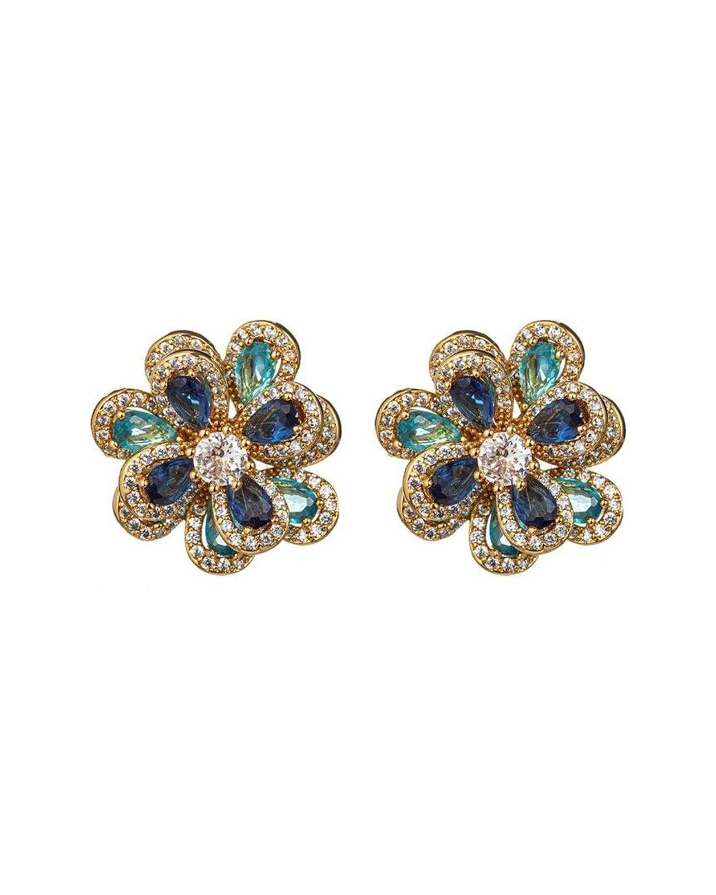 Eye Candy LA Green Cz Lizzie Studs
