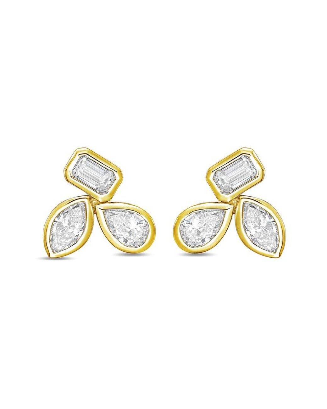 Diana M Metallic Diana M. 14K 10.00 Ct. Tw. Lab-Grown Diamond Stud Earrings