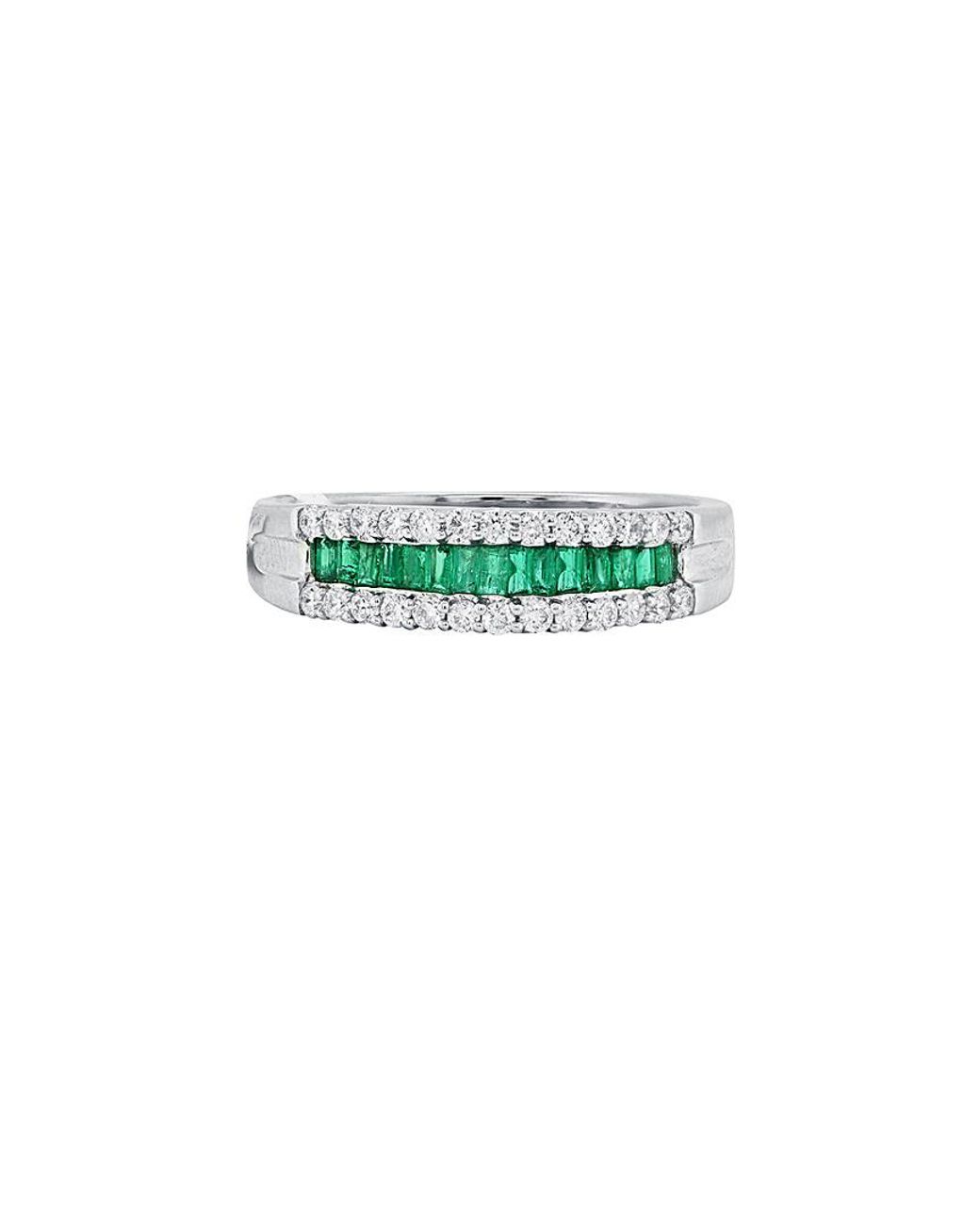 Diana M Green Fine Jewelry 18k 0.64 Ct. Tw. Diamond & Emerald Ring