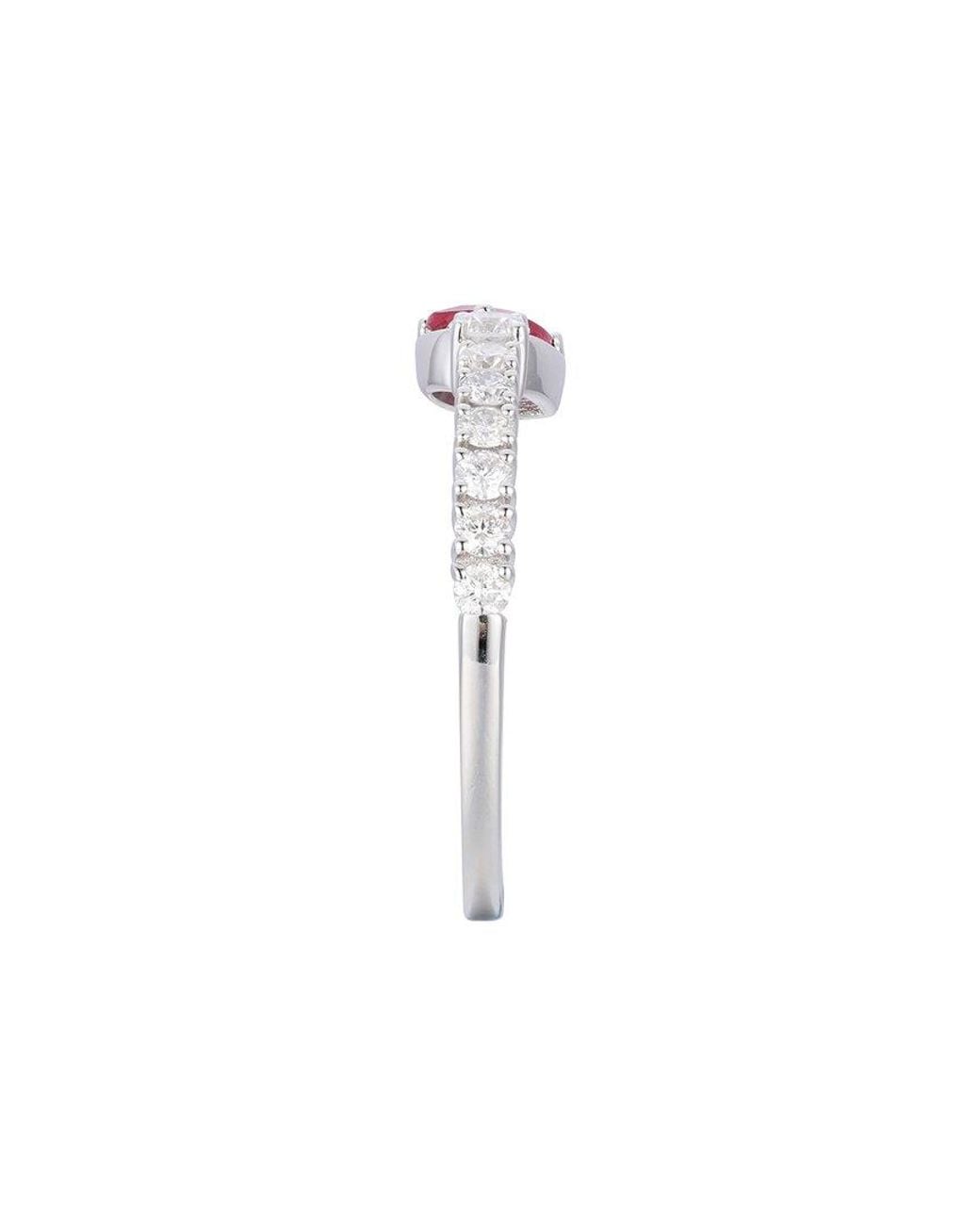 Gregg Ruth Pink 14K 0.72 Ct. Tw. Diamond & Ruby Ring