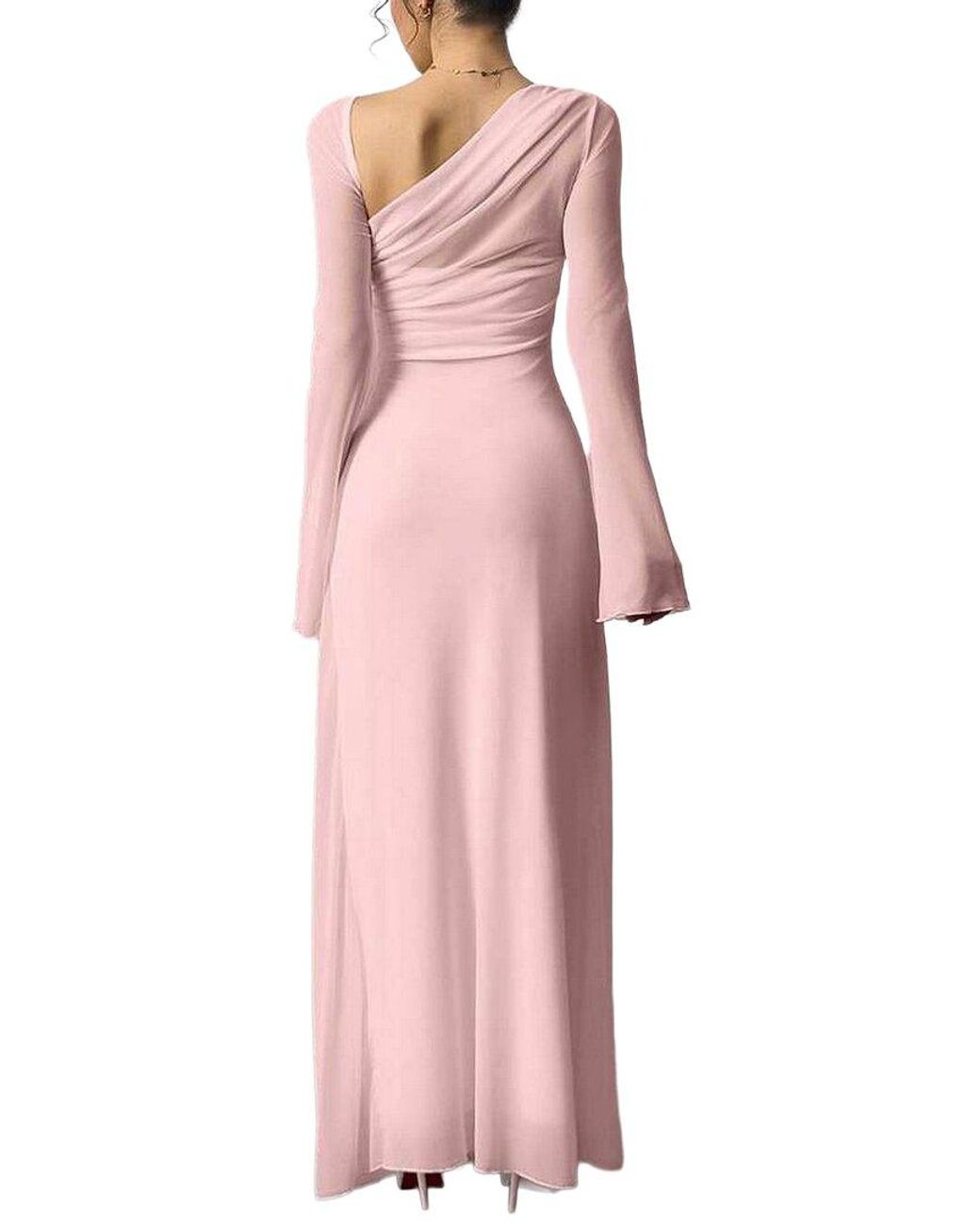 XIRELLI Pink Solid Maxi Dress
