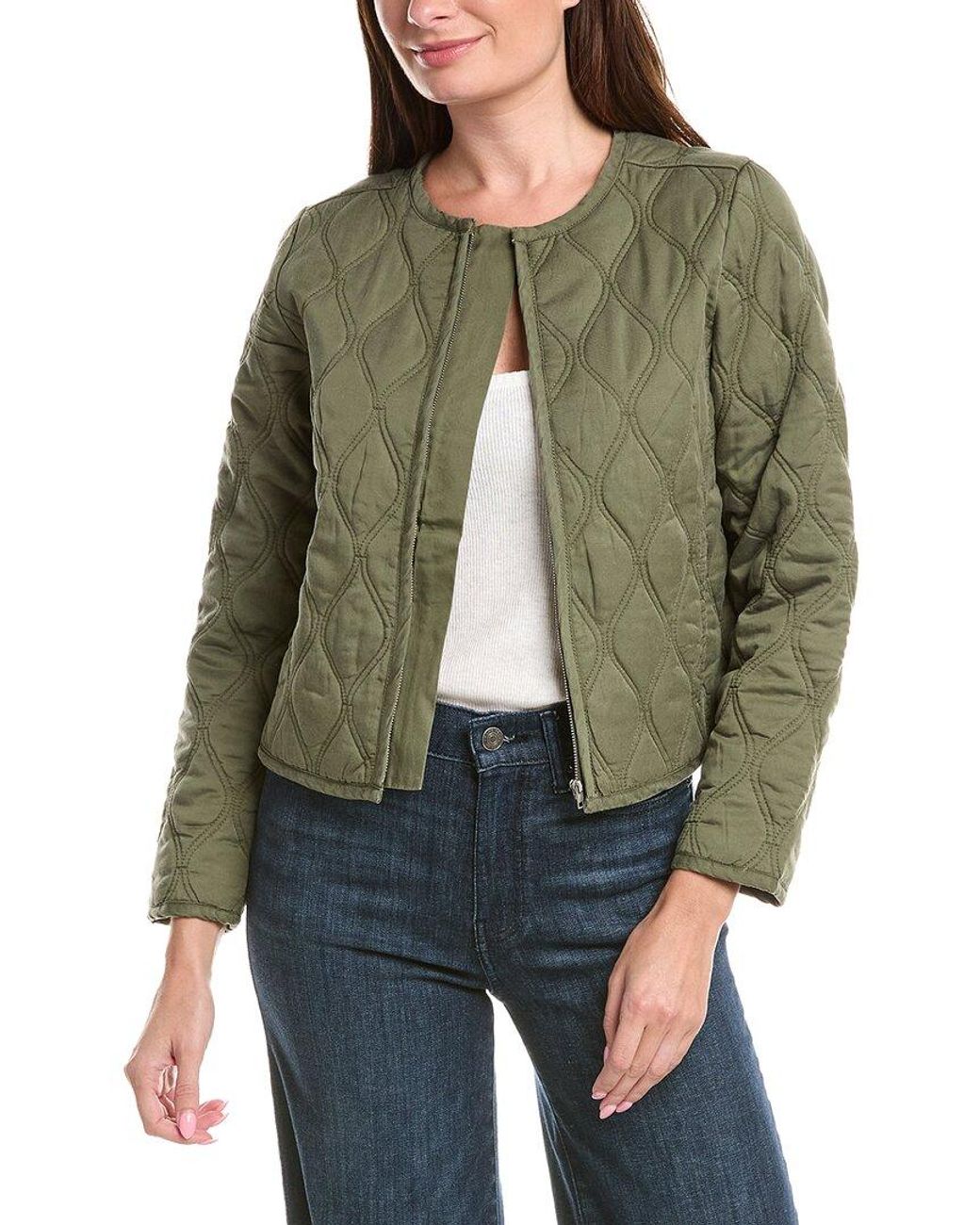 Nanette Lepore Green Quilted Jacket
