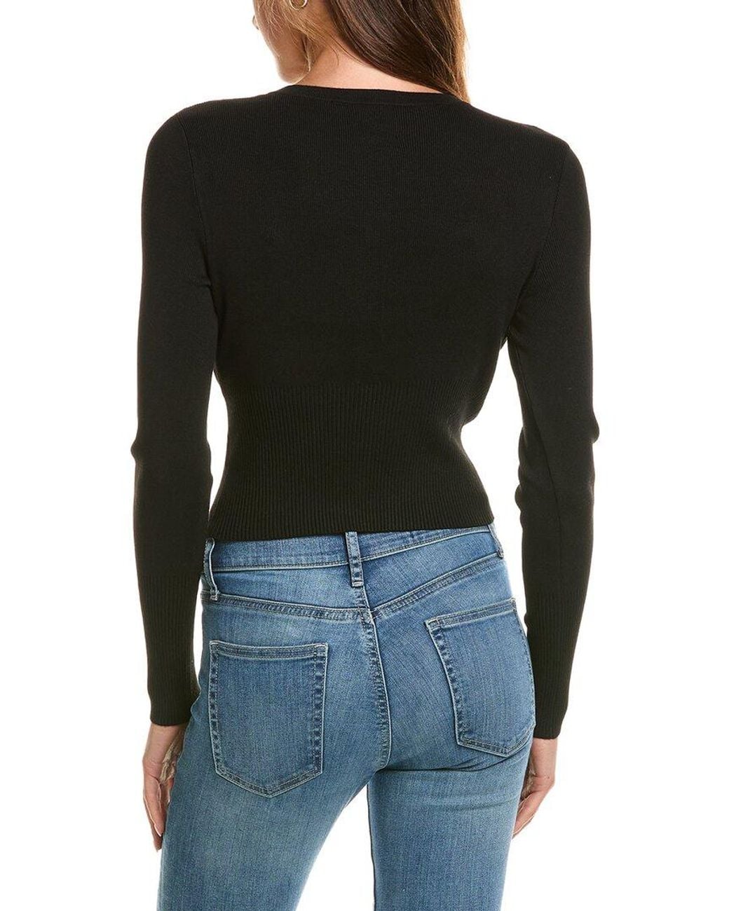 525 America Black High Rib Cardigan