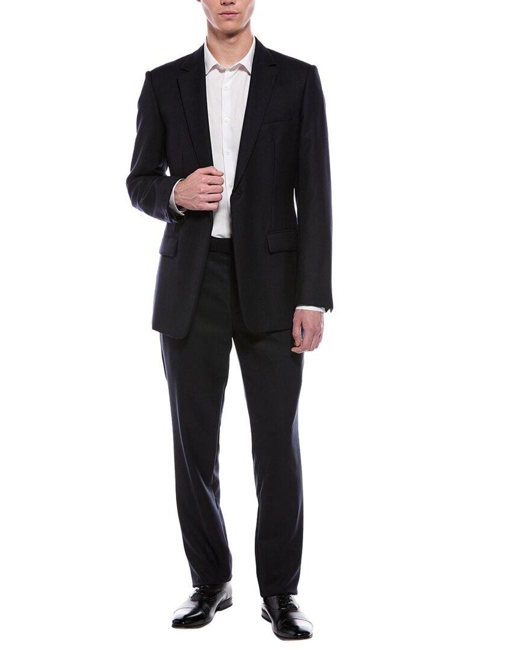 Kilgour Black Hopsack Wool Suit for men