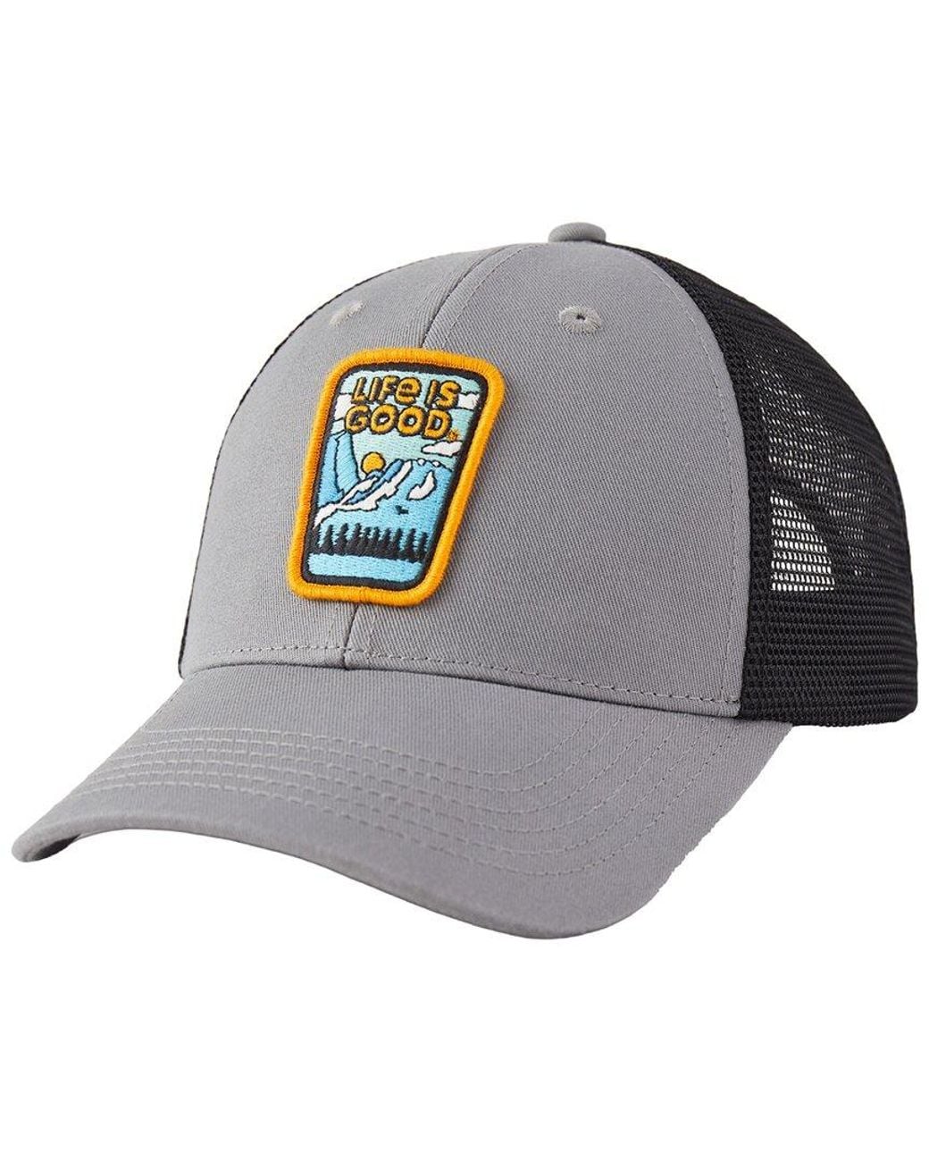 Life Is Good. Gray Trucker Hat for men