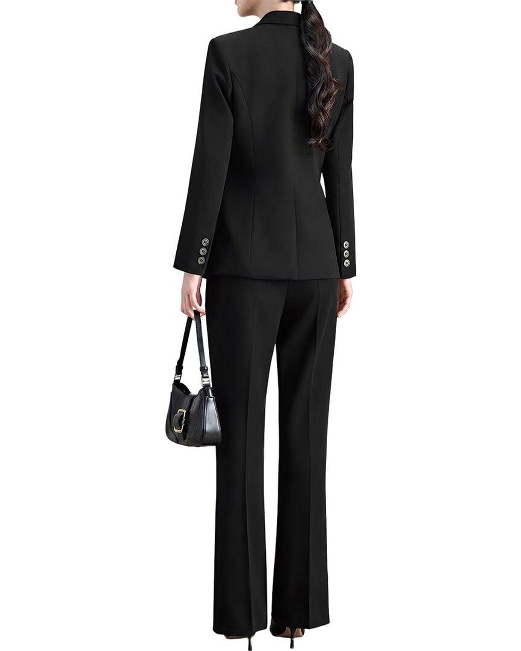 Olivia Taylor Black 2Pc Jacket & Pant Set