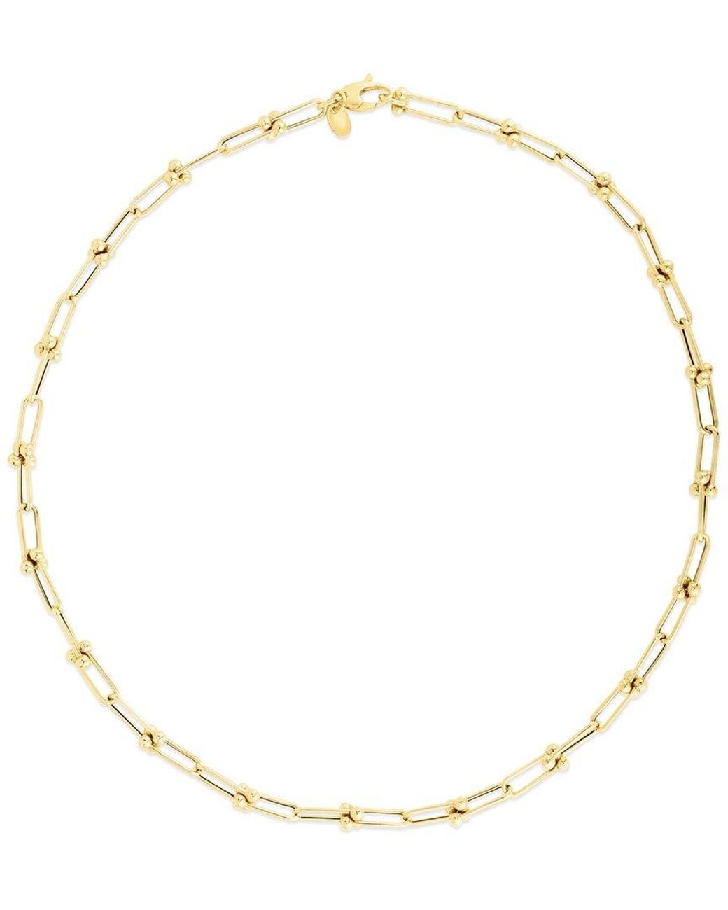 Italian Gold Metallic 14k Chain Link Jax Bracelet