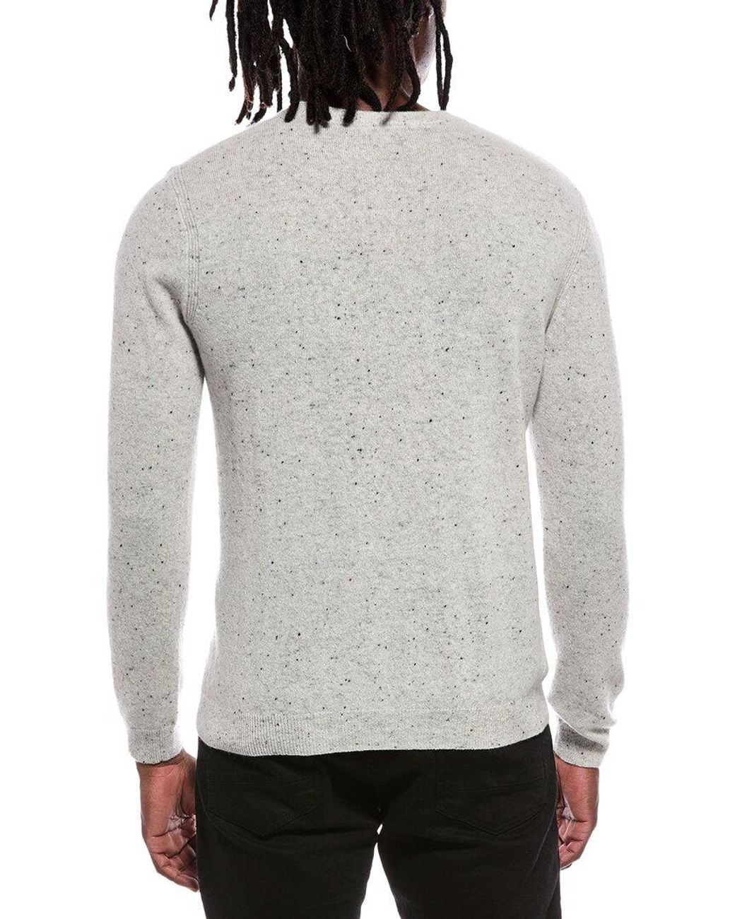 Autumn Cashmere Gray 100% Cashmere Henley Sweater for men