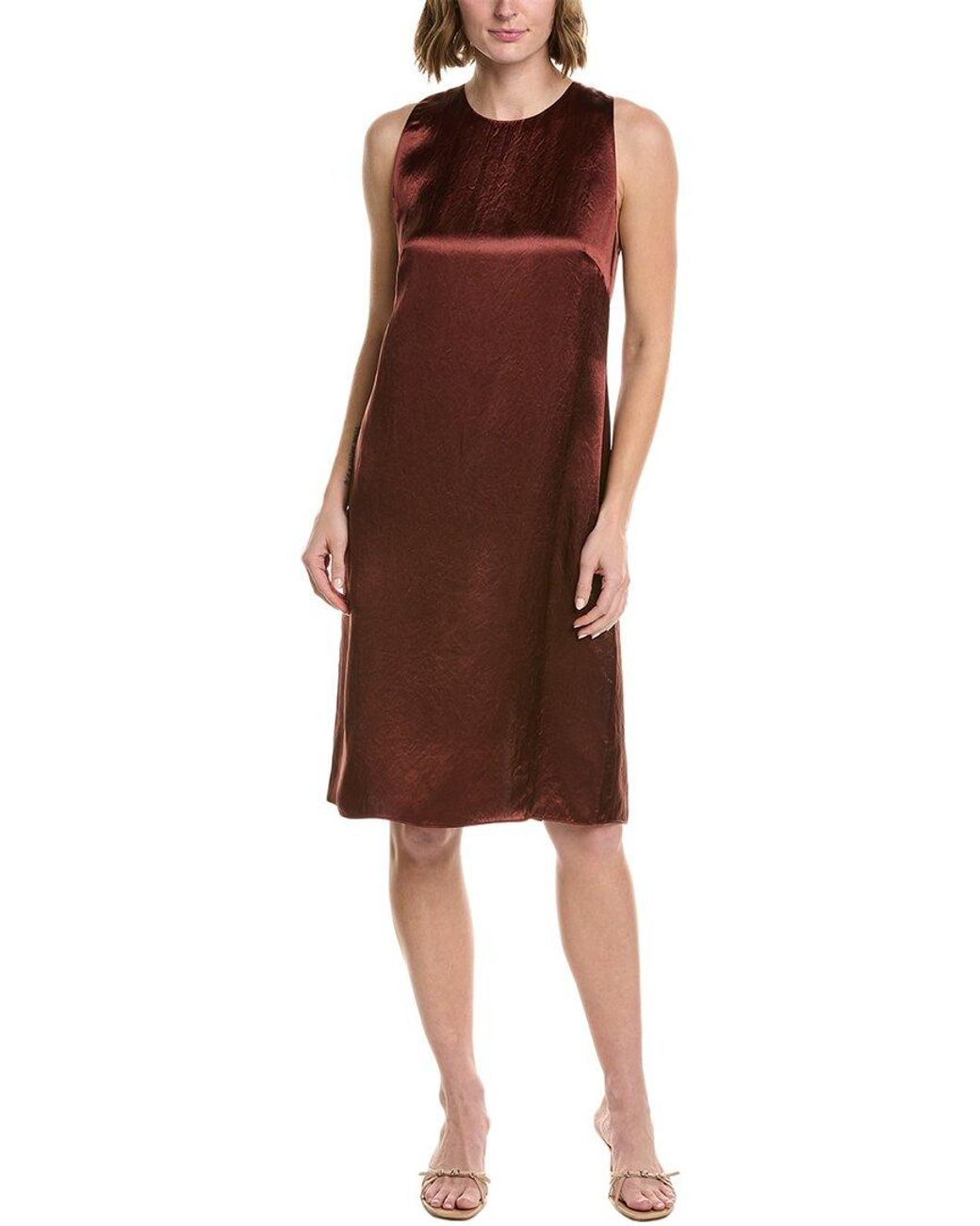 Vince Brown Slim Midi Dress