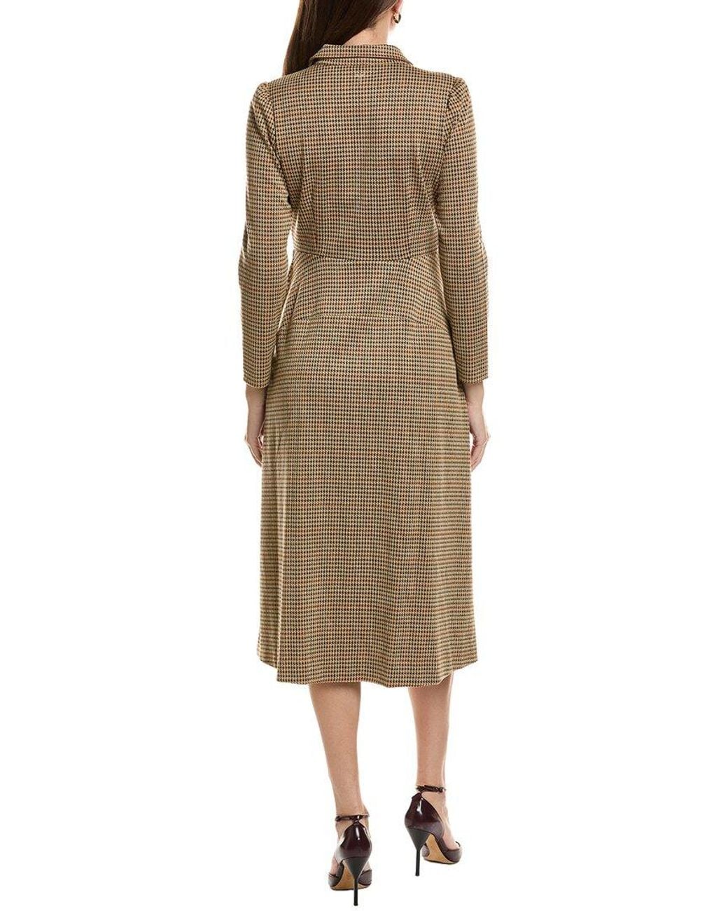 tyler boe Natural Ella Knit Houndstooth Dress