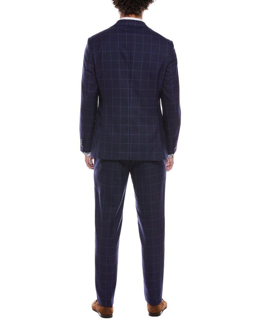 English Laundry Blue Wool-blend Suit for men