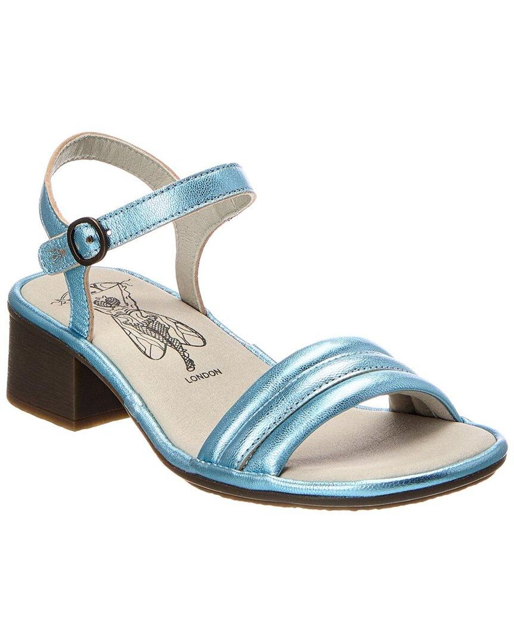 Fly London Blue Leather Sandal