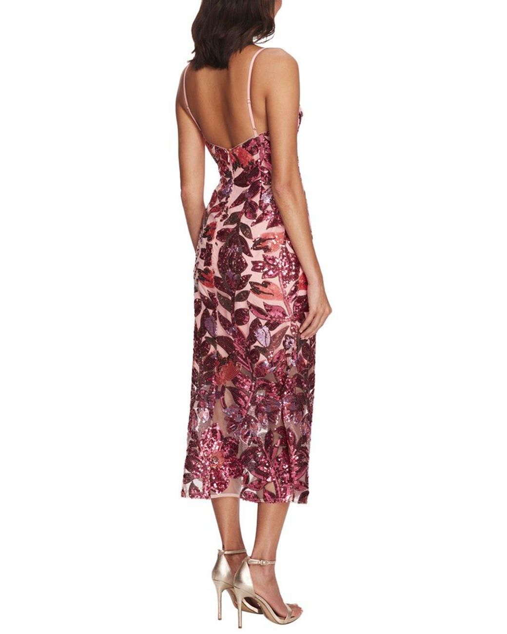 Marchesa Red Stone Dress