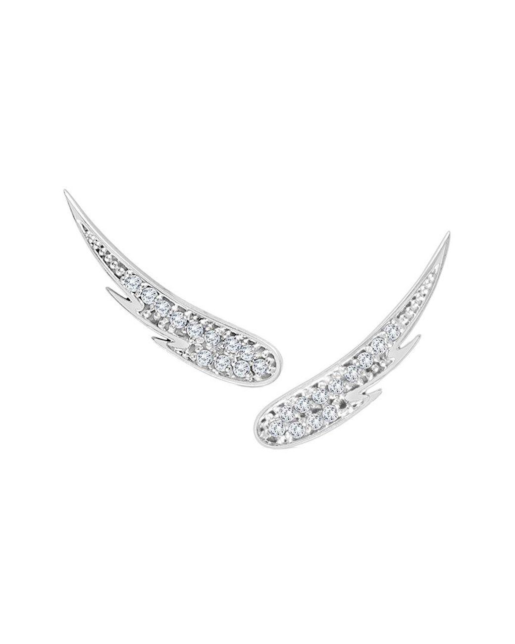 Diamond Select Cuts Metallic 14K 0.23 Ct. Tw. Diamond Earrings
