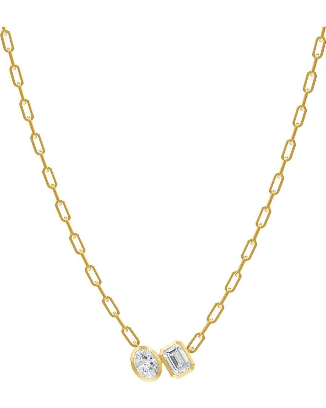 Lab Grown Diamonds Metallic 18K Over 1.80 Ct. Tw. Lab-Grown Diamond Necklace