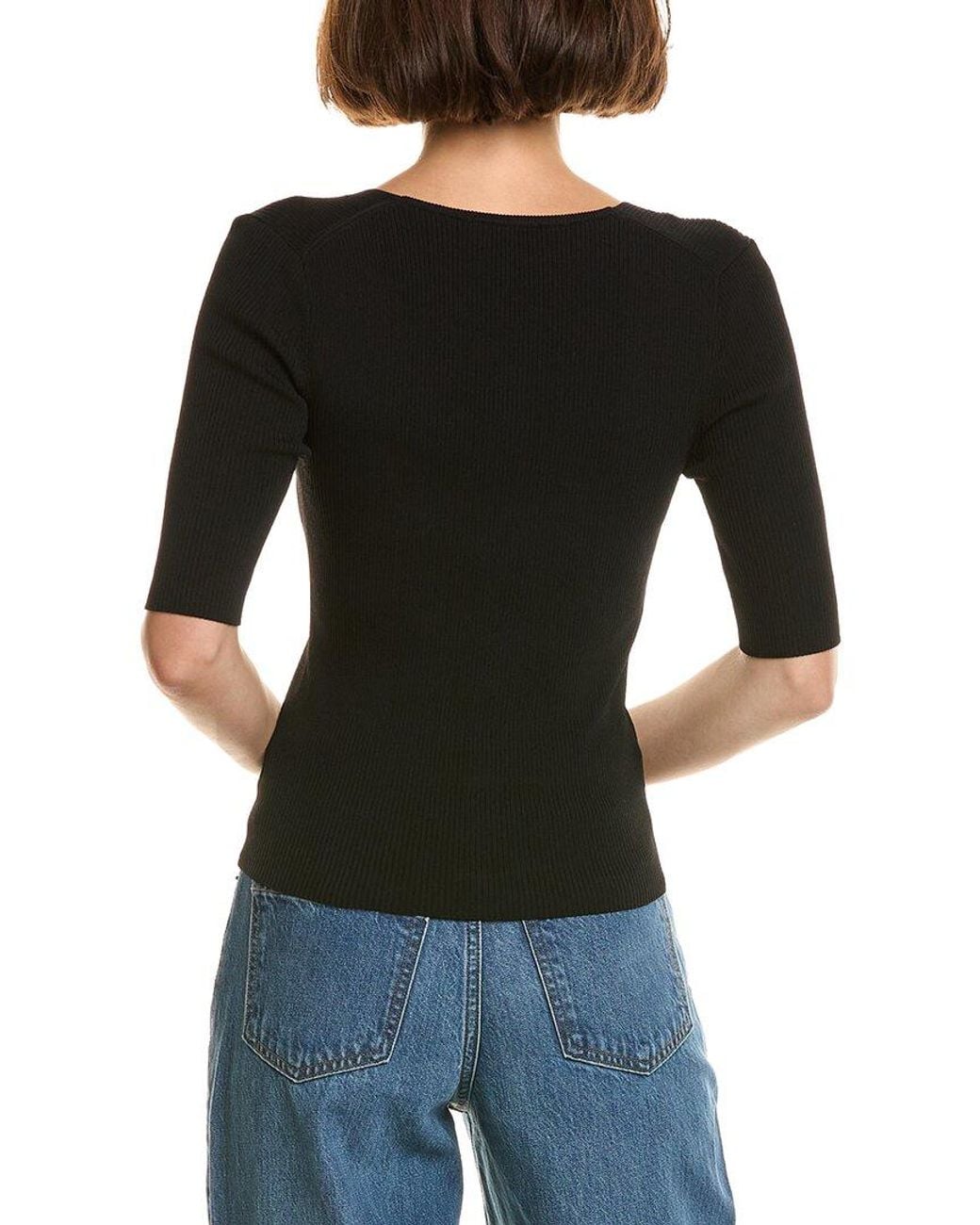 PAIGE Black Leanna Sweater Top