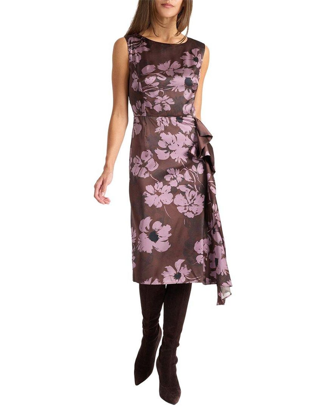 Colouring Picture R Is For Raisin Santorelli Nica Midi Dress in Red | Lyst