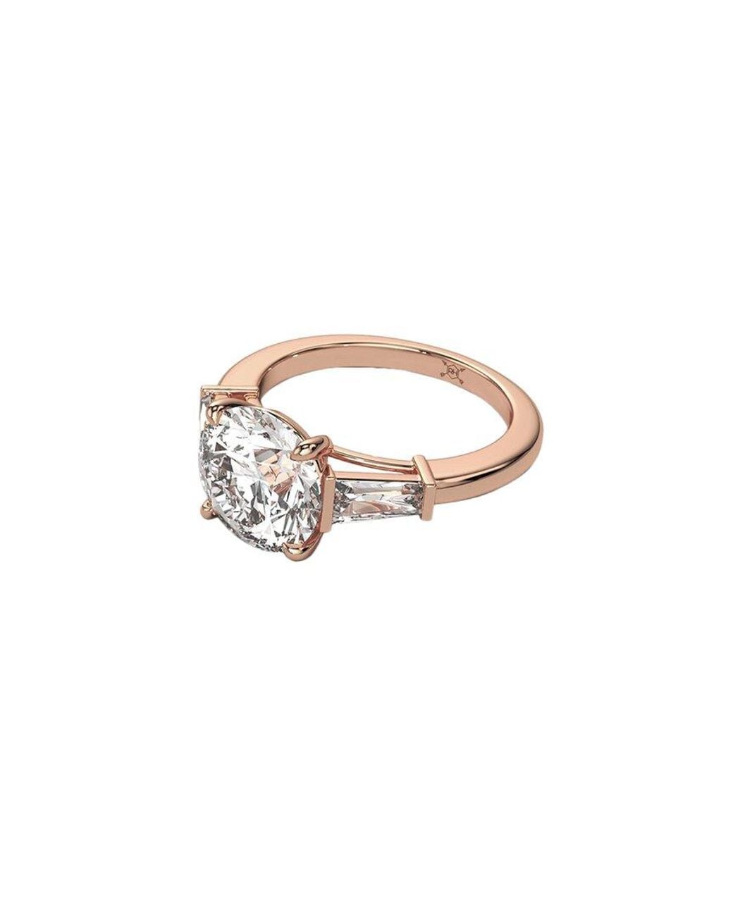 Lab Grown Diamonds White 14K Rose 3.40 Ct. Tw. Lab-Grown Diamond Ring